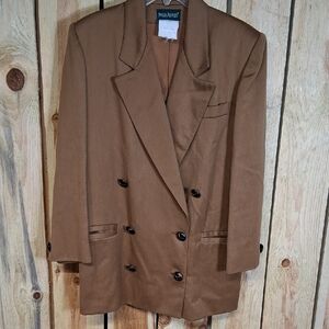 Harve Benard 100% Wool Blazer/Suit Jacket Double Breasted Size 8 Office Vintage